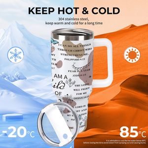 Tazza Personalizzata all'Ingrosso con Versetto Biblico 'Sono un Figlio di Dio' 40oz Regalo Cristiano - Product Image 4