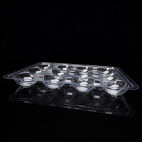 Barquette en plastique PET transparente de forme rectangulaire, marque TIANCHOU, pour l'emballage d'aliments, de gâteaux, de bonbons et de chocolat