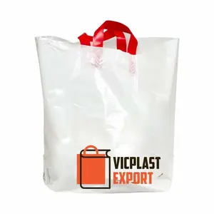 Bolsas de Compras Reutilizables al por Mayor con Logotipo Personalizado, Bolsas de Plástico LDPE HDPE con Asa de Lazo Suave, Bolsas de Transporte Promocionales OEM - Product Image 5