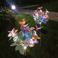 Lampe solaire LED papillon pour jardin, étanche IP65, éclairage extérieur pour cour, allée, pelouse, chemin, décoration de Noël et de fêtes