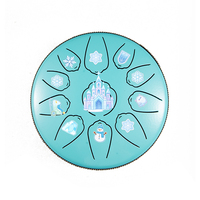 Tambor de Acero Portátil Mini de 7 Pulgadas y 11 Tonos, Tambor de Acero al Carbono con Sonido Suave y Resonante, Regalo para Todas las Edades