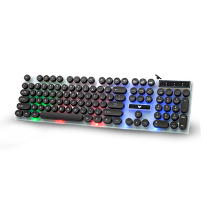 Juego de teclado y ratón para juegos RGB, 104 teclas, interfaz <span class=keywords><strong>USB</strong></span> con cable para jugadores, botón redondo, accesorios para teclado - Product Image 3