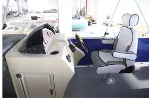 Siêu phao thuyền 8.2M nhà nhôm tritoon động cơ phía ngoài du thuyền cho sông câu cá thể thao giải trí phao thuyền - Product Image 4