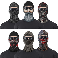 Masque Balaclava Ninja Amusant pour l'extérieur, motif Crâne Animal Imprimé en 3D, Logo Personnalisé, Unisexe, Respirant, pour Pêche et Fête, Vente en Gros