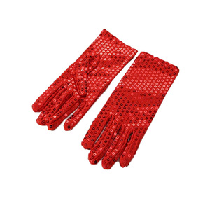 Gants de soirée scintillants courts pour femmes MS Fashion, accessoires de costume pour spectacle de danse et performance sur scène - Product Image 3