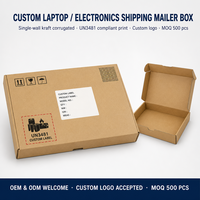 Maßgefertigte Laptop- & Handy-Versandtasche mit UV-Druck Umweltfreundliche Wellpappe Individuelles Logo & Größe
