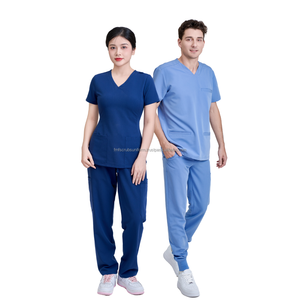 2026 Hot Sale Soft Polyester Hospital Nurse <b>Scrub</b> <b>Set</b> with Needle Detection Seamless Fusing for Unisex Nursing <b>Scrub</b> Uniforms - Product Image 2