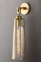 Luminaire mural suspendu en laiton Jingshi, tube vertical rond à texture de pierre avec éclat chaud, éclairage élégant pour couloir domestique