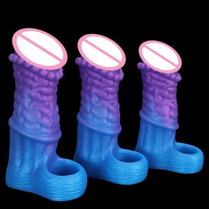 Funda para Dildo con Diseño Degradado y Huecos, con Nudos de Masaje, Engrosada y Alargada, para Control de Eyaculación Masculina - Product Image 3