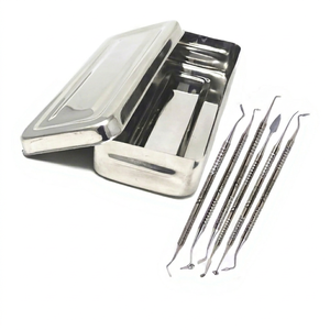 Juego de 6 Espátulas de Resina Compuesta Dental de Acero Inoxidable, Instrumentos Quirúrgicos Manuales para Reparación y Restauración - Product Image 1