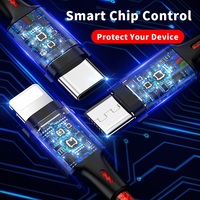 Câble de charge USB 3 en 1 durable en cuivre pur tressé avec connecteur Micro Type-C IOS 8 broches pour téléphone portable et imprimante