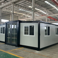 Cabine modulaire en acier portable, structure préfabriquée pliable pour le logement temporaire sur chantier et l'utilisation en camp, maison extensible