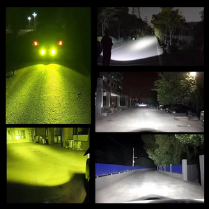 ไฟสปอร์ตไลท์มอเตอร์ไซค์ 3 นิ้ว ขายดี กันน้ำ IP67 ไฟตัดหมอกสีขาวเหลือง 12V ไฟ LED สำหรับรถยนต์ รถบรรทุก 4 เลนส์ - Product Image 4