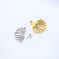 Acier inoxydable Ocean Life Shell Charms 18K Or Couleur Pendentifs Miroir Poli DIY Fabrication Collier Bijoux Fournitures En Gros