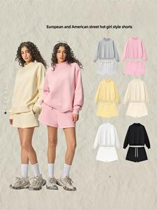 Pantalones Cortos Estilo Y2K para Chicas, Otoño e Invierno, Pantalones Deportivos Casuales de Felpa Americana de 350g para Mujer - Product Image 1