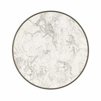 Table de bistrot parisien Lifepursue avec bordure en métal vintage, mobilier de restaurant commercial