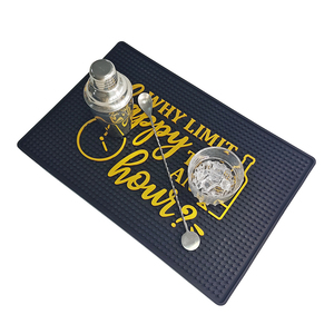 Customizable <b>Silicone</b> Bar <b>Mat</b> Rubber Spill <b>Mat</b> Bar Runner Drip Tray Beer <b>Mat</b> Non Slip Countertop Pad with Custom Logo - Product Image 3