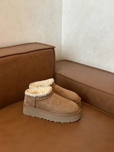 <span class=keywords><strong>Stivaletti</strong></span> da Donna Casual <span class=keywords><strong>con</strong></span> Suola Spessa, in Vera Pelle e Lana, Imbottiti in Cotone, Stivali da Neve in Pelle di Pecora - Product Image 3