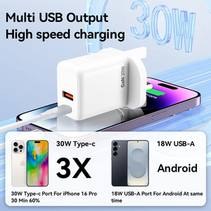 Xách tay gan 30 Wát sạc nhanh với QC3.0 & PD 2 cổng USB mini thiết kế cho iPhone 16 17 - Product Image 5