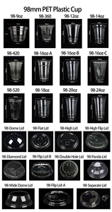 Gobelets en plastique <span class=keywords><strong>PET</strong></span> avec couvercles et pailles, parfaits pour le café glacé, les smoothies, les sodas et les boissons froides – Vente en gros - Product Image 5