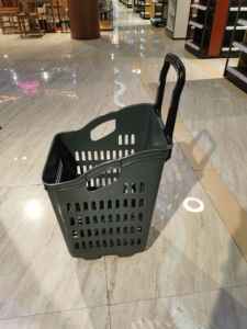Panier de courses en plastique <span class=keywords><strong>recyclable</strong></span>, design de mini-supermarché écologique, à porter à la main - Product Image 2