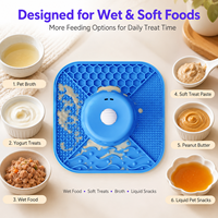 Tapis de léchage multifonctionnel en silicone pour chien, distributeur de friandises à bille roulante, base à ventouse, jouet d'enrichissement, qualité alimentaire, durable