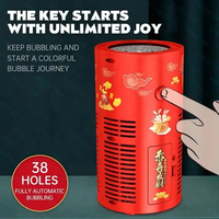 Nouvelle conception de machine à bulles électrique à 38 trous, simulation de feux d'artifice, machine à bulles réutilisable pour les jouets d'extérieur