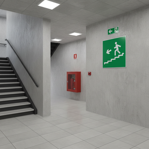 Scale di emergenza sinistra in alluminio 160x160mm - Product Image 3