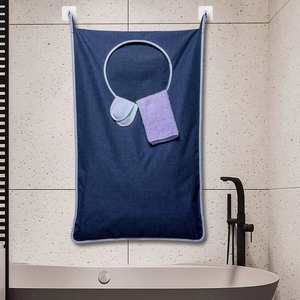 Hanging Laundry Hamper <b>Storage</b> Bag with Door Design for Dirty Clothes Polyester Material - Product Image 1