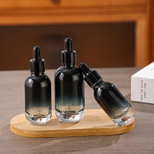 Flacon compte-gouttes en verre transparent noir dégradé 10ml 20ml 30ml 50ml 100ml <span class=keywords><strong>pour</strong></span> sérum de soin de la peau et gouttes oculaires - Product Image 4