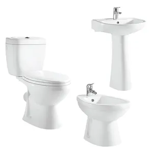 Sanitas De Quali dade Europeu Jogo De Sanitas Keramik Zweiteiliges Toiletten becken und Bidet-Sets