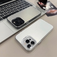 Nouveau créateur de mode double couche argent Bling paillettes Uv Ins Mobile Anime coque de téléphone pour Fundas iphone 16 17 17 Pro 17 Pro Max