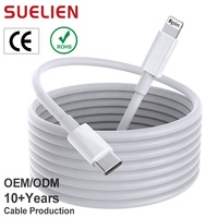 Câble USB-C TPE 9V 3A 27W, USB-C vers 8 broches ABS ISO, câble de charge et de données USB 480 Mbps, vente en gros pour iPad et iPhone 15 16