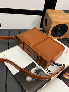 Stylish Designer Box Shape Women's Crossbody <b>Backpack</b> Small Square PU Leather Mobile Phone Bag - Product Image 6