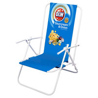 Chaise de plage brésilienne pliable à 2 positions, réglable en hauteur, en métal
