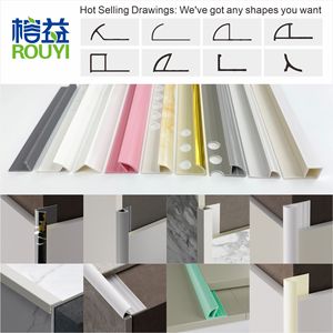 Vente en gros usine : Profilé d'angle mural étanche à bords arrondis pour carrelage céramique, en PVC de 10 mm, profilé de finition PVC pour carrelage - Product Image 6