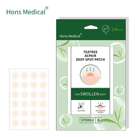 Fruitvormige puistpleisters, schattig design, acne, 24 stuks stickers, hydrocolloïde, leuke decoratieve, waterdichte pleisters voor het gezicht
