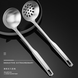 Juego de cucharas para olla caliente de acero inoxidable 304, cuchara espesa para sopa, colador, cuchara multiusos para cocinar, utensilio de cocina - Product Image 3