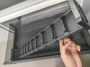 Sistema de cajones extraíbles de vidrio con cierre suave y perfil delgado para <span class=keywords><strong>armario</strong></span>, <span class=keywords><strong>cocina</strong></span> y cajones, con cesta extraíble tipo tandem - Product Image 5