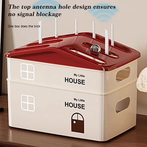 <span class=keywords><strong>Caja</strong></span> de Almacenamiento Multifuncional Rectangular de Plástico Moderno con Diseño Desmontable, Construcción Moldeada por Inyección, Gestión de Cables - Product Image 3