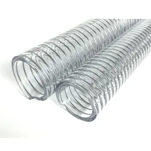 DH Hot Agricultural Irrigation Industrial Flexible Pvc Screw Reinforced Steel Wire Expansion Hose