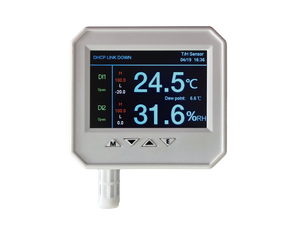 Sensor de Temperatura e Umidade de Rede APEM-5930 com Monitoramento de Ponto de Orvalho, RS485 para Ethernet e Controle por Relé - Product Image 1