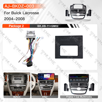 Lecteur DVD de voiture Android 12,3 pouces avec cadre en plastique et kit de câblage pour Buick LaCrosse 2004-2008, noir mat avec garniture argentée