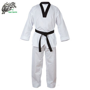 Uniformes de Taekwondo de Poliéster Personalizables OEM <span class=keywords><strong>para</strong></span> Adultos y Niños, Ropa de Artes Marciales <span class=keywords><strong>para</strong></span> Entrenamiento de Maestros Adultos con Logotipo Bordado - Product Image 4