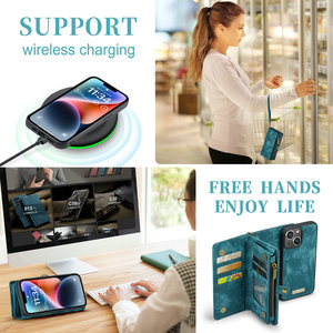 Чехол CaseMe в стиле ретро для iPhone 8 <span class=keywords><strong>plus</strong></span>, <span class=keywords><strong>7</strong></span> <span class=keywords><strong>plus</strong></span>, магнитные удобные чехлы на молнии, портативный кошелек, кожаный чехол для iPhone 6, <span class=keywords><strong>7</strong></span>, 8 <span class=keywords><strong>plus</strong></span>, чехол - Product Image 3