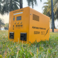 Alimentation portable 500W LiFePO4 Onde sinusoïdale pure Interfaces multiples Camping Voiture Maison Panne de courant Urgence