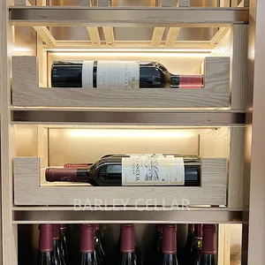 BARLEY Cellar Free Standing Low Noise Stainless Steel Racks Wine Bottle Cooler