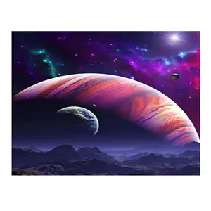 5d יהלומי ציור ערכת Planet בזרועות הכוכבים שמיים מלאכה בעבודת יד ציור יהלומי פסיפס רקמת שמן ציור שבעה קיר אמנויות