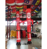BOYI Poupée gonflable de Noël personnalisée, Père Noël dansant dans le ciel, mannequin gonflable agitant les bras