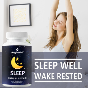 AegleWell Integratore Naturale per il Sonno, Compresse a Rapido Scioglimento Senza Melatonina, Supporto per un Sonno Profondo e Riposante, 60 Compresse, Fornitura Diretta dalla Fabbrica - Product Image 2